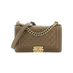Chanel Boy Flap Bag Quilted Calfskin Old Medium