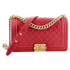 Chanel Boy Flap Bag Quilted Calfskin Small