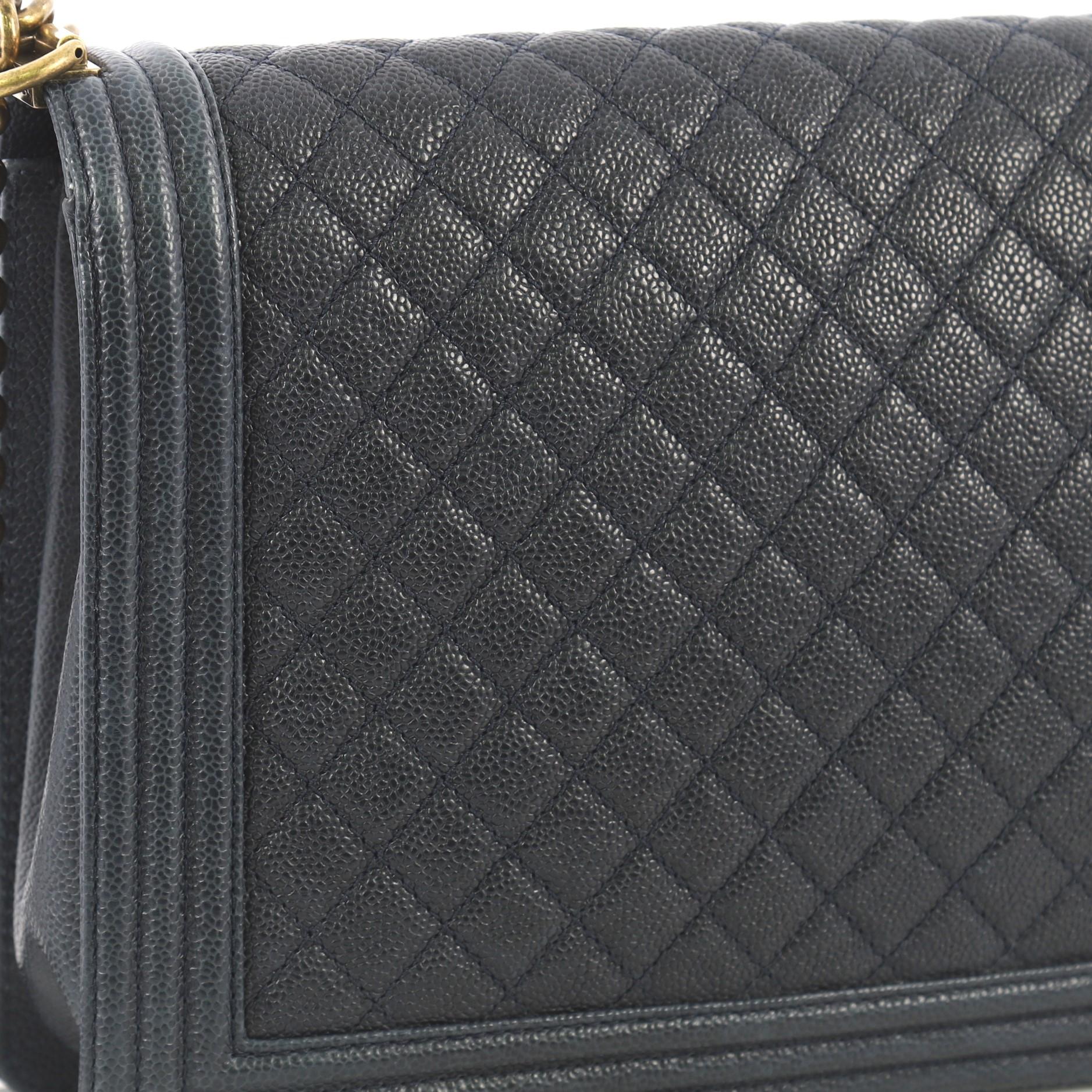 Chanel Boy Flap Bag Quilted Caviar Large 1