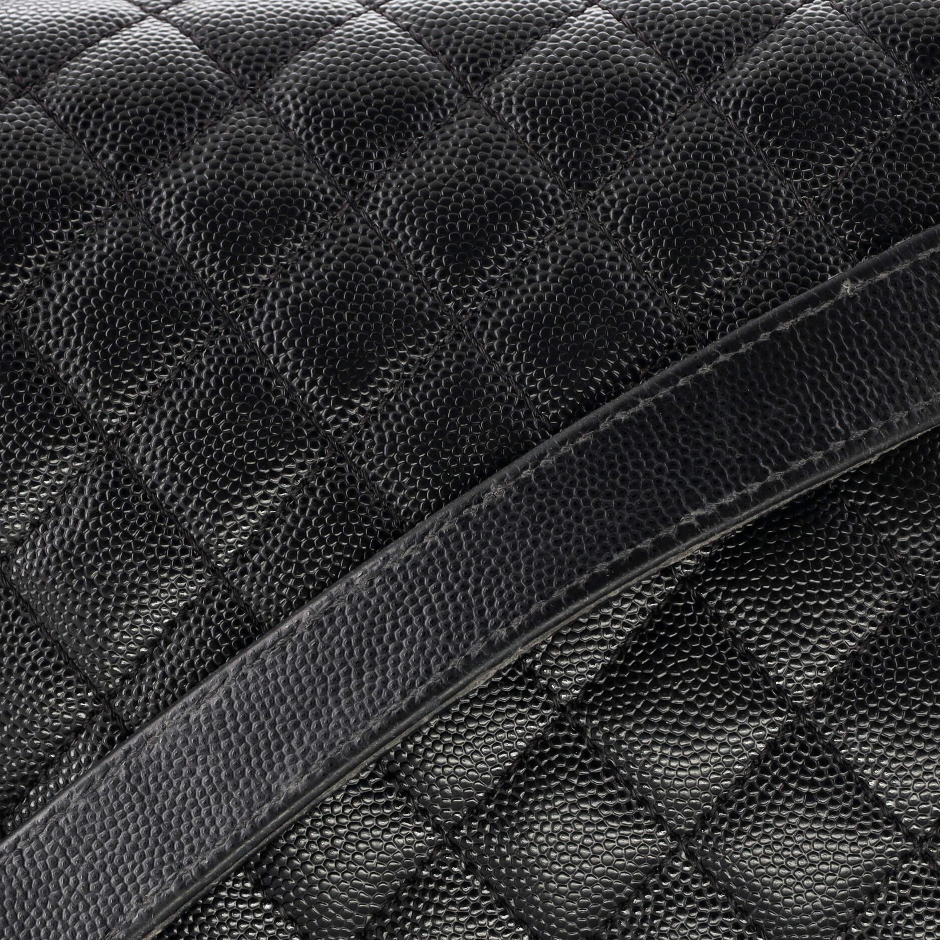 Chanel Boy Flap Bag Quilted Caviar New Medium For Sale 6