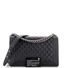 Chanel Boy Flap Bag Quilted Caviar New Medium