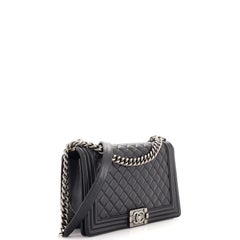 Chanel Boy Flap Bag Quilted Caviar New Medium