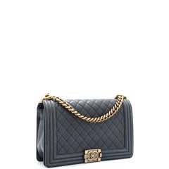 Chanel Boy Flap Bag Quilted Caviar New Medium