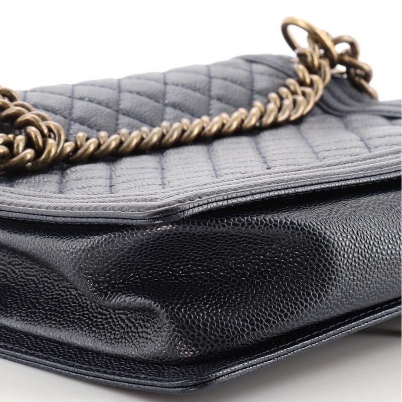 Chanel Boy Flap Bag Quilted Caviar New Medium 3