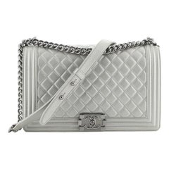 Chanel Boy Flap Bag Quilted Caviar New Medium