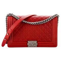 Chanel Boy Flap Bag Quilted Caviar New Medium