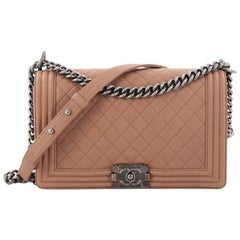 Chanel Boy Flap Bag Quilted Caviar New Medium