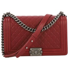 Chanel Boy Flap Bag Quilted Caviar New Medium