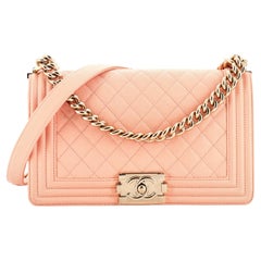 Chanel Boy Flap Bag Quilted Caviar New Medium