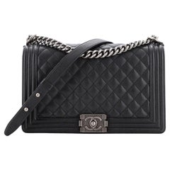 Chanel Boy Flap Bag Quilted Caviar New Medium