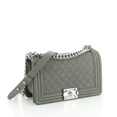 Chanel Boy Flap Bag Quilted Caviar Old Medium