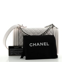Chanel Boy Flap Bag Quilted Caviar Old Medium