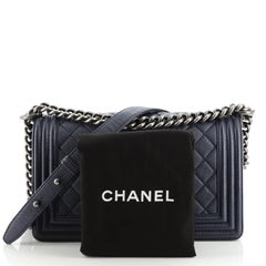 Chanel Boy Flap Bag Quilted Caviar Old Medium