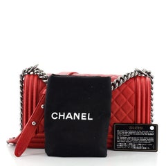 Chanel Boy Flap Bag Quilted Caviar Old Medium