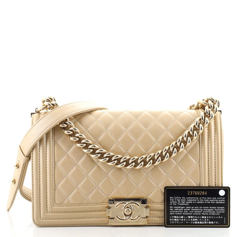 Chanel Boy Flap Bag Quilted Caviar Old Medium at 1stDibs  how to wear  chanel boy bag, chanel beige boy bag, chanel boy bag caviar medium