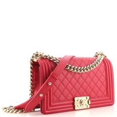Chanel Boy Flap Bag Quilted Caviar Old Medium