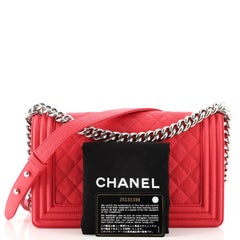 Chanel Boy Flap Bag Quilted Caviar Old Medium