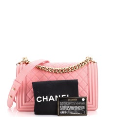 Chanel Boy Flap Bag Quilted Caviar Old Medium