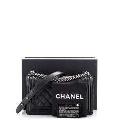Chanel Boy Flap Bag Quilted Caviar Old Medium