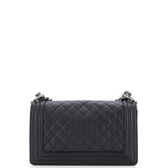 Chanel Boy Flap Bag Quilted Caviar Old Medium