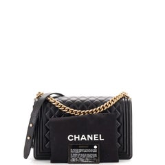 Chanel Boy Flap Bag Quilted Caviar Old Medium