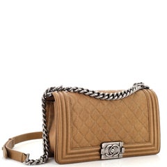 Chanel Boy Flap Bag Quilted Caviar Old Medium