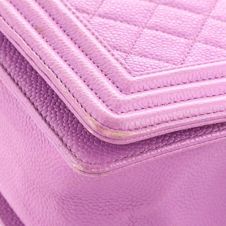 Chanel Boy Flap Bag Quilted Caviar Old Medium For Sale at 1stDibs