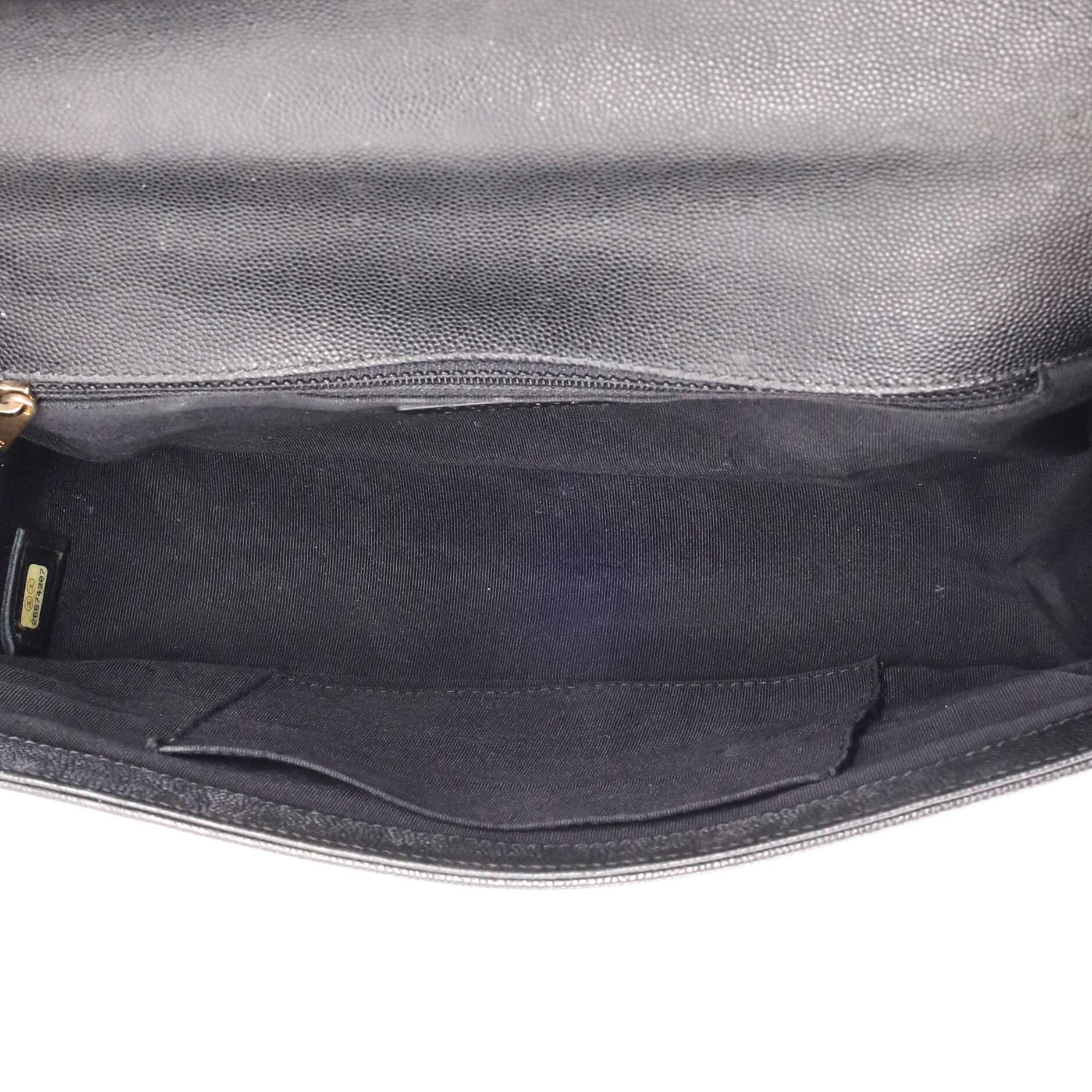 Chanel Boy Flap Bag Quilted Caviar Old Medium 2