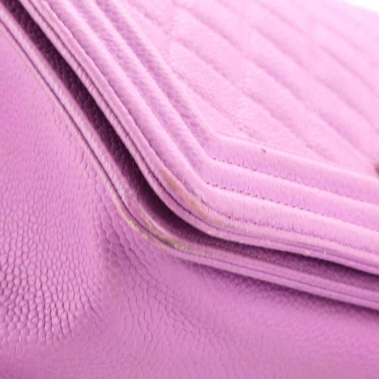 Chanel Boy Flap Bag Quilted Caviar Old Medium For Sale at 1stDibs