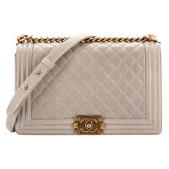 Chanel Boy Flap Bag Quilted Caviar Old Medium