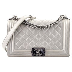 Chanel Boy Flap Bag Quilted Caviar Old Medium