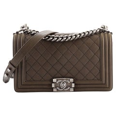 Chanel Boy Flap Bag Quilted Caviar Old Medium