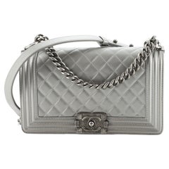 Chanel Boy Flap Bag Quilted Caviar Old Medium