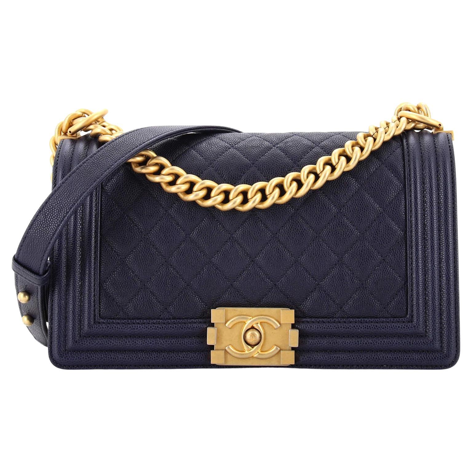 Soldout Chanel Gold Metallic Old Medium Boy Bag Limited Edition For Sale at  1stDibs