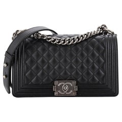 CHANEL, Bags, Chanel Boy Burgundy Quilted Shiny Goatskin Bag