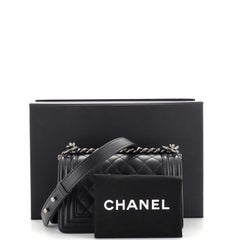 Chanel Boy Klappentasche Gesteppt Kaviar Klein