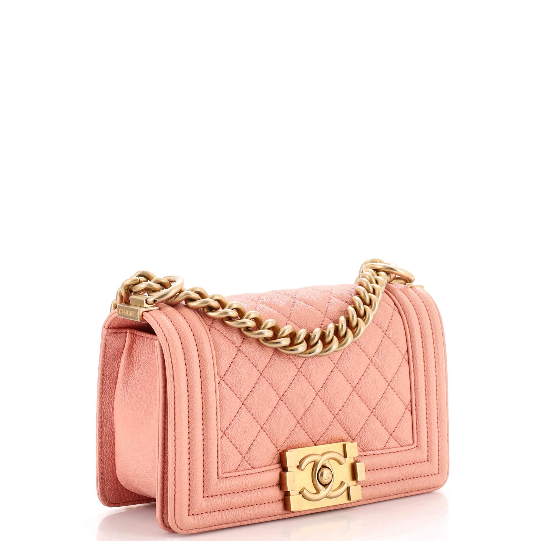 Chanel Boy Flap Bag Quilted Caviar Small In Good Condition For Sale In NY, NY