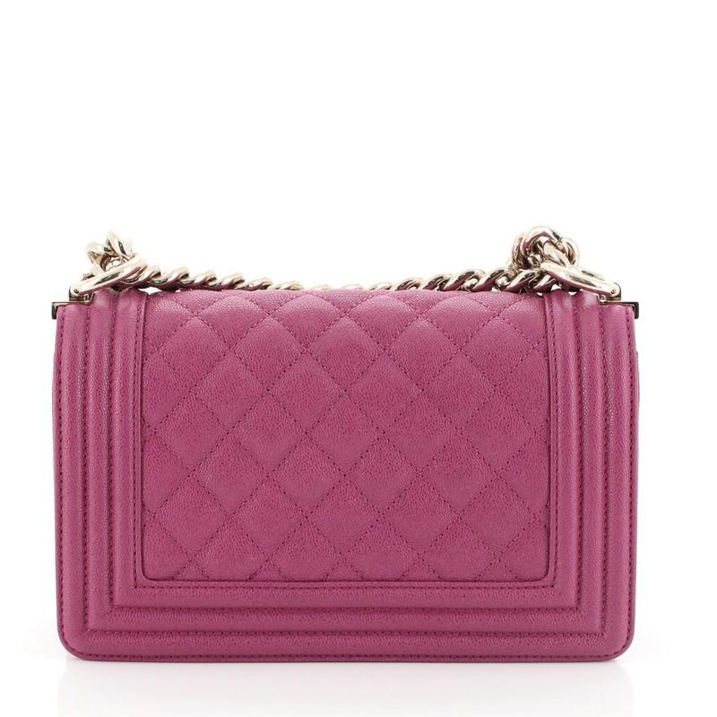 Chanel Boy Flap Bag Quilted Caviar Small  In Good Condition In NY, NY