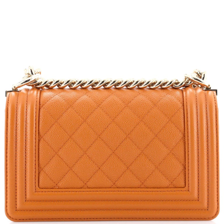 Chanel Boy Flap Bag Quilted Caviar Small For Sale at 1stDibs