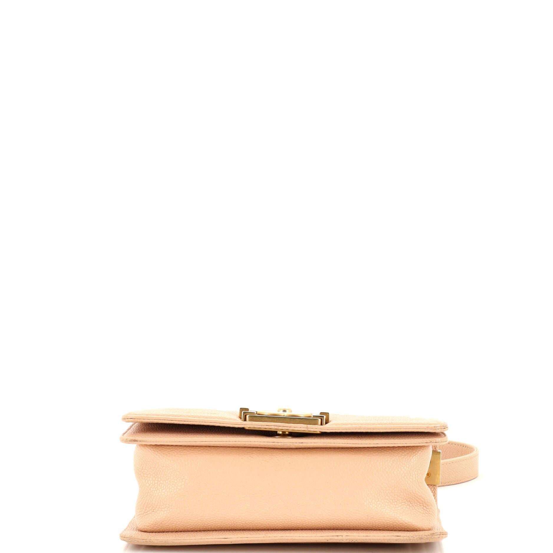 Chanel Boy Flap Bag Quilted Caviar Small For Sale at 1stDibs
