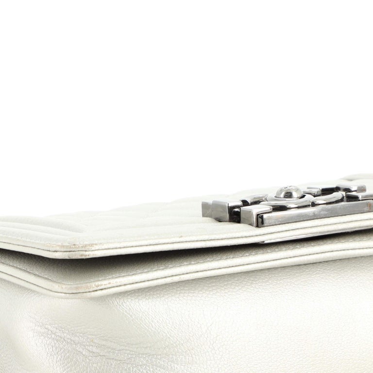Chanel Boy Flap Bag Quilted Caviar Small For Sale at 1stDibs