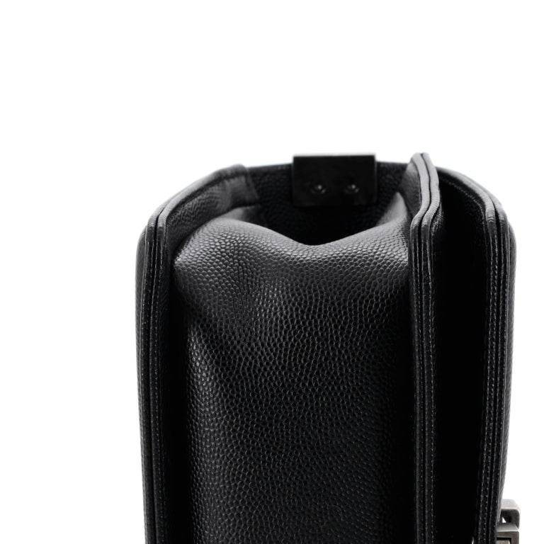 Chanel Boy Flap Bag Quilted Caviar Small For Sale at 1stDibs