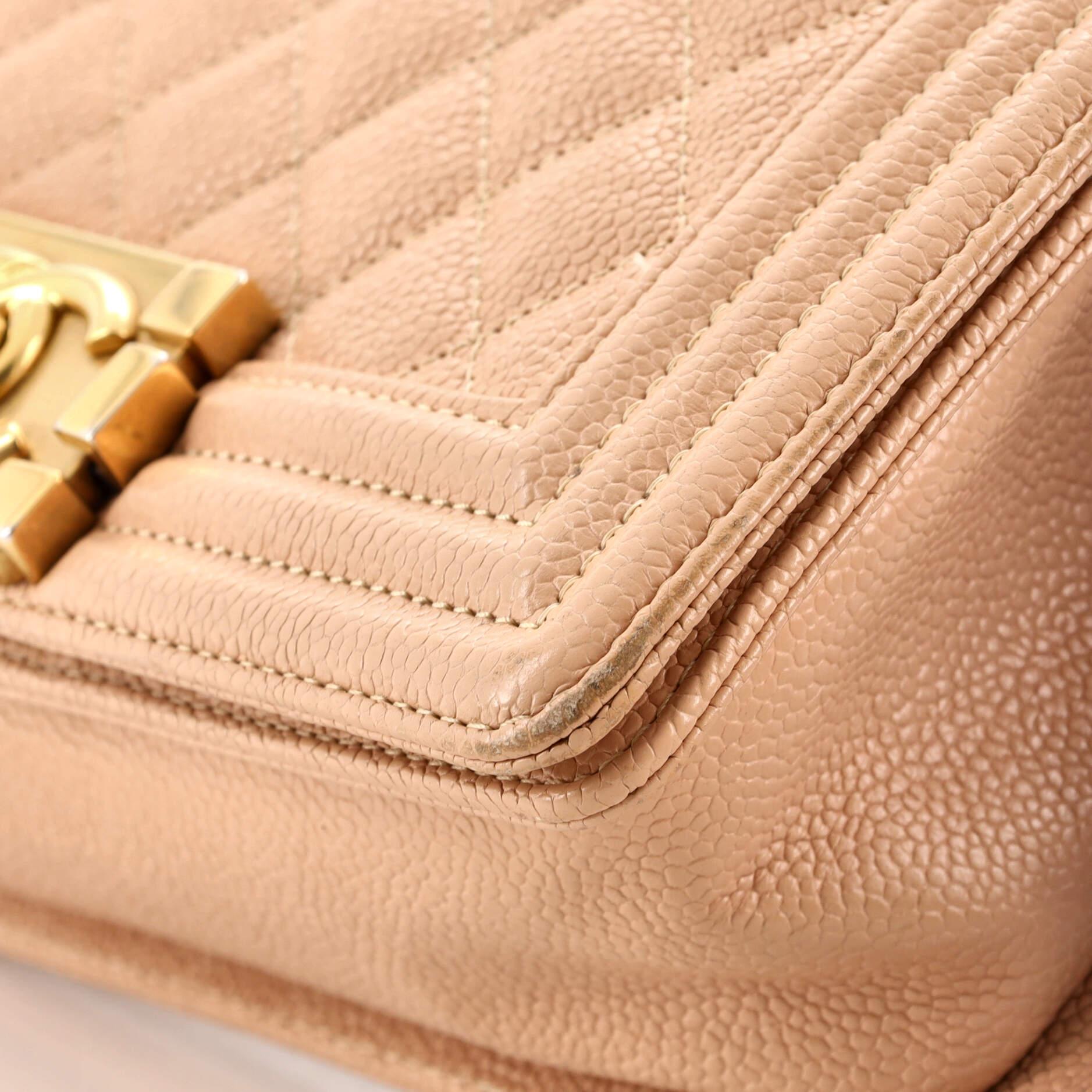 Chanel Boy Flap Bag Quilted Caviar Small For Sale at 1stDibs