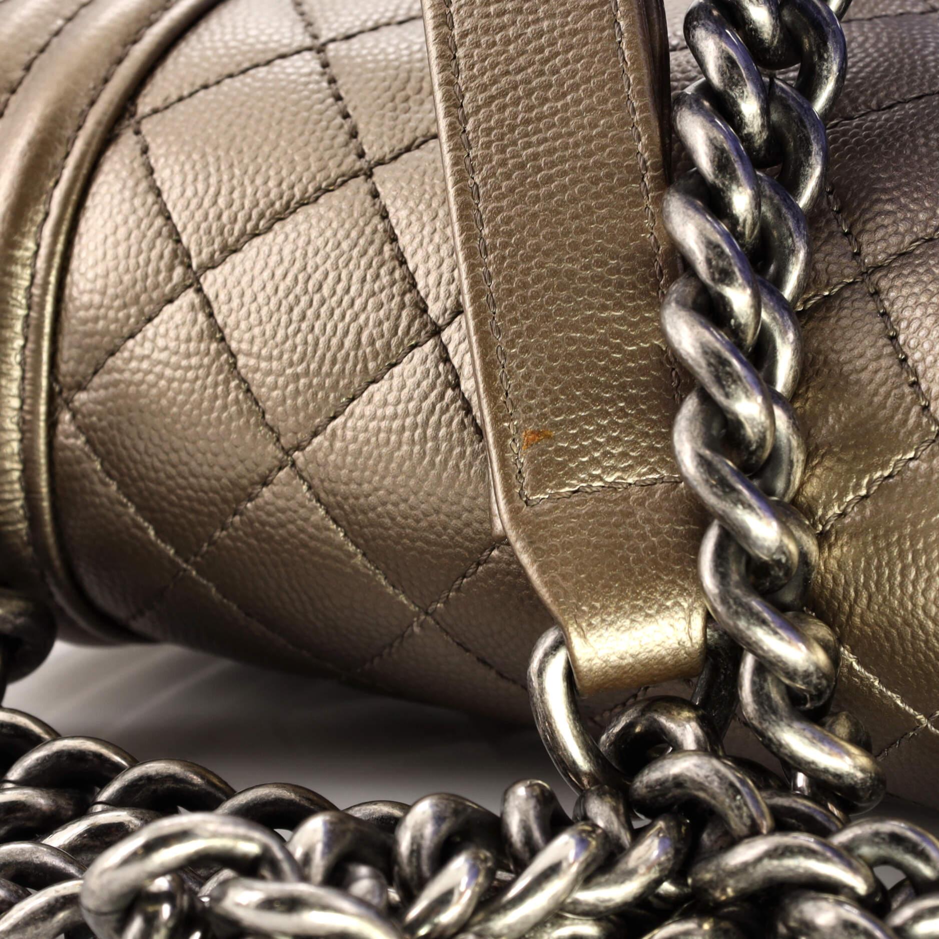 Chanel Boy Flap Bag Quilted Caviar Small For Sale at 1stDibs