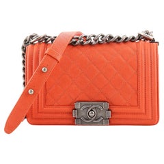 Chanel Boy Flap Bag Quilted Caviar Small