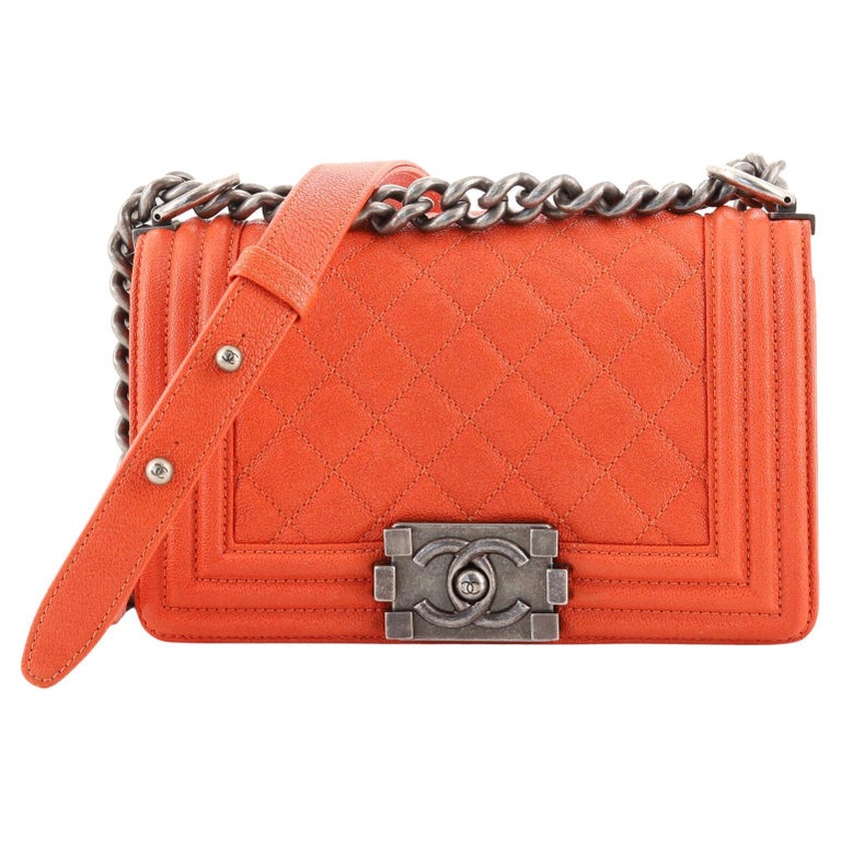 Chanel Boy Flap Bag Quilted Caviar Small For Sale at 1stDibs