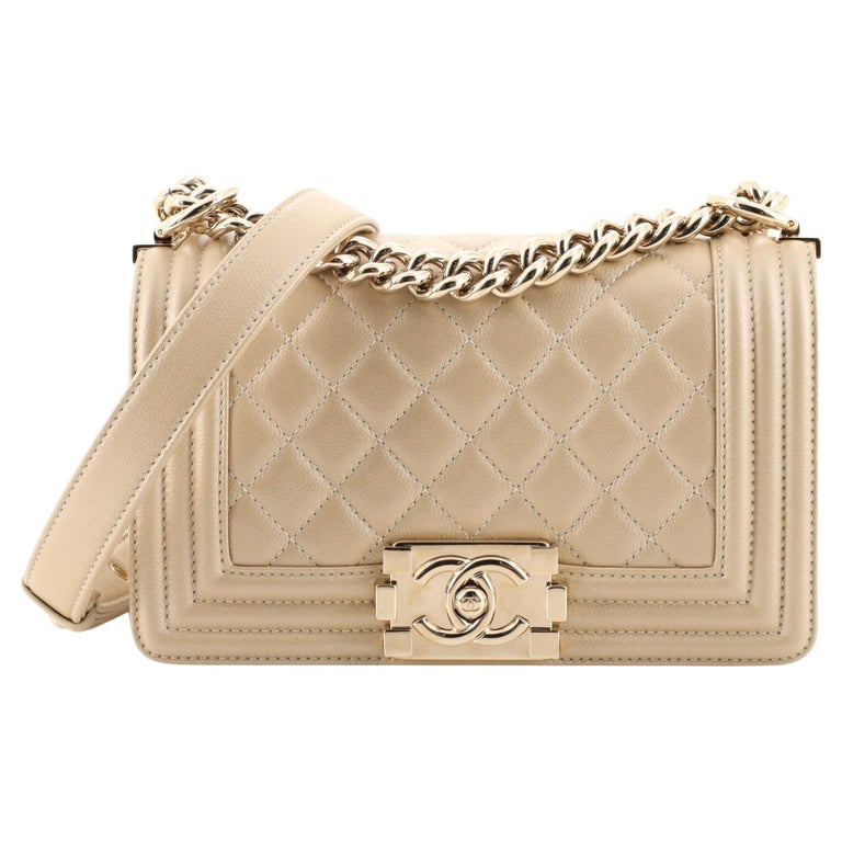 Chanel Boy Flap Bag Quilted Caviar Small For Sale at 1stDibs