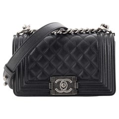 Chanel Boy Flap Bag Quilted Caviar Small