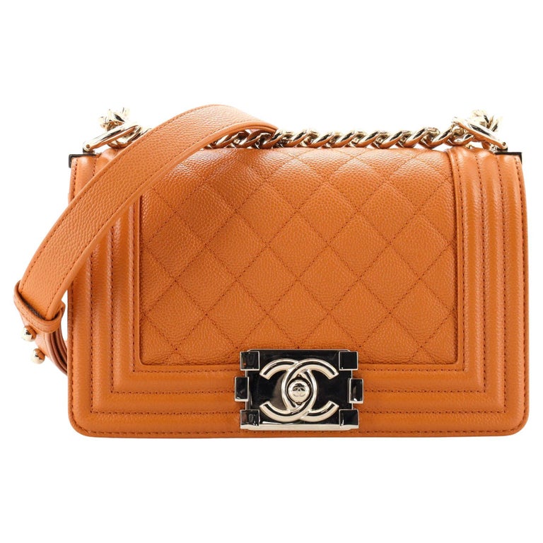 Chanel Boy Flap Bag Quilted Caviar Small For Sale at 1stDibs