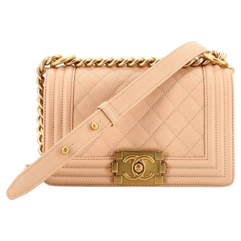 Chanel Boy Flap Bag Quilted Caviar Small For Sale at 1stDibs